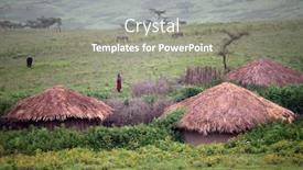  Presentation with scenic - PPT theme consisting of scenic-view-in-tanzania background and a gray colored foreground