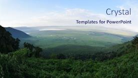  Presentation with scenic - Presentation enhanced with scenic-view-in-tanzania background and a sky blue colored foreground