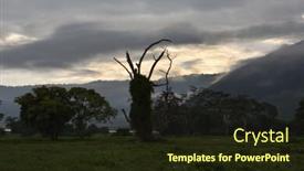  Presentation with scenic - Theme with scenic-view-in-tanzania background and a wine colored foreground