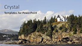  Presentation with view of frankfurt am main - Cool new presentation theme with scenic view of a bar harbor maine lighthouse on a beautiful autumn day taken from the water focus on the lighthouse backdrop and a light blue colored foreground