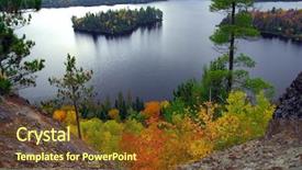  Presentation with scenic - Slides having islands in algonquin provincial park background and a tawny brown colored foreground