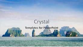  Presentation with scenic - Slide set enhanced with scenic-view-of-an-island background and a lemonade colored foreground