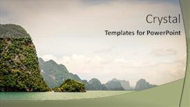  Presentation with scenic - PPT theme enhanced with scenic-view-of-an-island background and a lemonade colored foreground