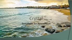  Presentation with atlantic - Presentation theme with scenic-view-of-atlantic-coast background and a mint green colored foreground