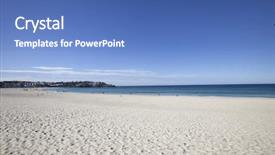  Presentation with sydney - PPT theme featuring scenic view of bondi beach against blue sky sydney australia background and a teal colored foreground