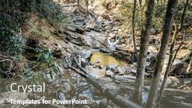 Presentation with yellowstone - Slide set consisting of scenic-view-of-cascades background and a gray colored foreground