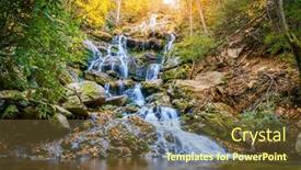  Presentation with asheville - Presentation design with scenic-view-of-catawba-falls background and a tawny brown colored foreground