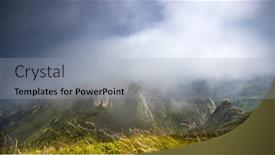  Presentation with scenic - Colorful theme enhanced with scenic-view-of-ciucas-rock backdrop and a light blue colored foreground