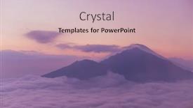  Presentation with volcano - Audience pleasing slide set consisting of scenic view of clouds and mist at sunrise from the top of mount batur kintamani volcano bali indonesia backdrop and a soft green colored foreground