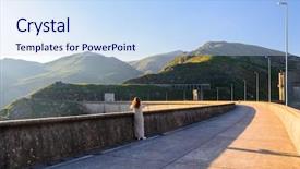  Presentation with dam - Amazing theme having scenic view of dam backdrop and a sky blue colored foreground
