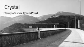  Presentation with dam - Theme enhanced with scenic view of dam background and a light gray colored foreground