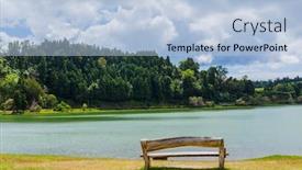  Presentation with scene - Colorful theme enhanced with scenic-view-of-furnas-lake backdrop and a light blue colored foreground