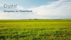  Presentation with earth land - PPT layouts with scenic-view-of-green-rural background and a lemonade colored foreground