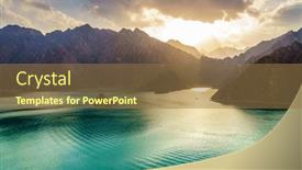  Presentation with emirate - Audience pleasing PPT theme consisting of emirates - scenic view of hatta lake backdrop and a coral colored foreground