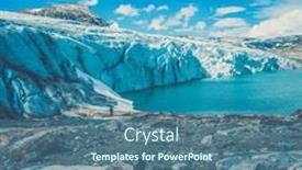  Presentation with glacier - Presentation consisting of scenic view of jostedalsbreen glacier norway background and a ocean colored foreground