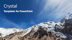  Presentation with scenic - Audience pleasing slide deck consisting of scenic-view-of-kanchenjunga-peak backdrop and a ocean colored foreground