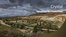  Presentation with scenic - Slide set consisting of scenic-view-of-love-valley background and a gray colored foreground