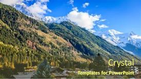  Presentation with blanc - Slide set enhanced with scenic-view-of-mont-blanc background and a tawny brown colored foreground