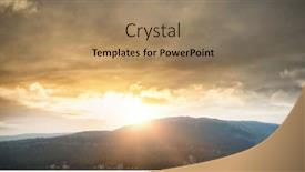  Presentation with scenic - Presentation design consisting of scenic-view-of-mountains-against background and a  colored foreground