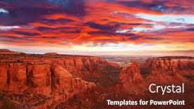  Presentation with colorado - Colorful PPT layouts enhanced with scenic-view-of-mountains backdrop and a tawny brown colored foreground