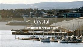  Presentation with scenic - Slide deck featuring scenic-view-of-oslo-harbour background and a violet colored foreground