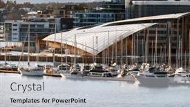  Presentation with scenic - Slides consisting of scenic-view-of-oslo-harbour background and a light gray colored foreground