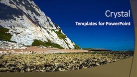  Presentation with england - Slide deck featuring scenic-view-of-samphire-hoe background and a navy blue colored foreground