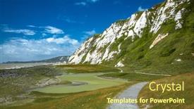  Presentation with country - Cool new PPT layouts with scenic-view-of-samphire-hoe backdrop and a tawny brown colored foreground