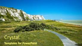  Presentation with country - Theme with scenic-view-of-samphire-hoe background and a tawny brown colored foreground