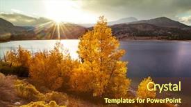  Presentation with mountain view california - Audience pleasing slide set consisting of scenic view of sierra nevada backdrop and a tawny brown colored foreground