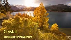  Presentation with mountain view california - Presentation enhanced with scenic view of sierra nevada background and a tawny brown colored foreground