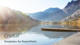  Presentation with mountain view california - Colorful PPT theme enhanced with scenic-view-of-sierra-nevada backdrop and a sky blue colored foreground