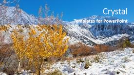  Presentation with mountain view california - PPT theme having scenic-view-of-sierra-nevada background and a teal colored foreground