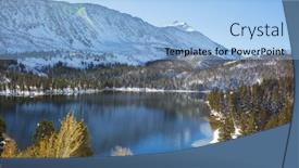  Presentation with mountain view california - Theme with scenic-view-of-sierra-nevada background and a light blue colored foreground