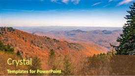  Presentation with blue ridge mountains - Theme having scenic-view-of-smoky-mountains background and a red colored foreground