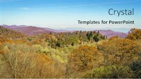  Presentation with blue ridge mountains - Presentation theme with scenic-view-of-smoky-mountains background and a light blue colored foreground