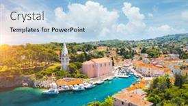  Presentation with earth day - Beautiful presentation design featuring scenic-view-of-the-blue backdrop and a light blue colored foreground