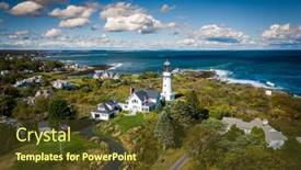  Presentation with scenic - Presentation consisting of scenic-view-of-the-cape background and a tawny brown colored foreground