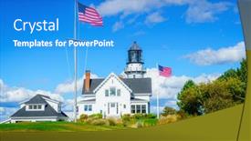  Presentation with scenic - Slide set having scenic-view-of-the-cape background and a teal colored foreground