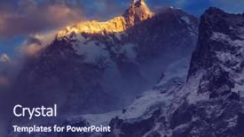  Presentation with rocky - PPT theme with scenic view of the famous background and a ocean colored foreground