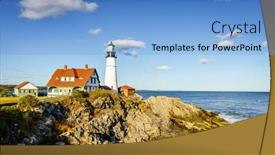  Presentation with scenic - Cool new PPT theme with scenic-view-of-the-historic backdrop and a light blue colored foreground