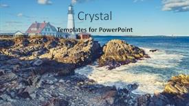  Presentation with maine - Cool new slide set with scenic-view-of-the-historic backdrop and a light blue colored foreground