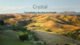  Presentation with tuscany - Colorful presentation design enhanced with scenic view of typical tuscany landscape backdrop and a lemonade colored foreground