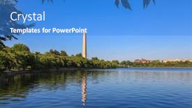 Presentation with scenic - Presentation design with scenic-view-of-washington-monument background and a teal colored foreground