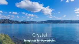  Presentation with buildings - Slide deck featuring scenic-view-of-wellington-buildings background and a ocean colored foreground