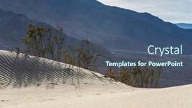  Presentation with scenic views - Slide deck with scenic views of an american desert background and a ocean colored foreground