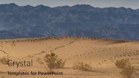  Presentation with scenic views - Audience pleasing slide deck consisting of scenic views of an american desert backdrop and a coral colored foreground