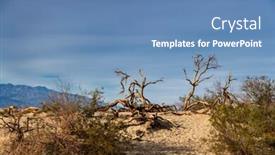  Presentation with scenic views - PPT layouts consisting of scenic views of an american desert background and a teal colored foreground