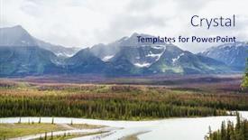  Presentation with scenic views - Beautiful slide deck featuring scenic-views-of-the-athabasca backdrop and a sky blue colored foreground
