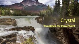  Presentation with scenic views - Colorful slide set enhanced with scenic-views-of-the-athabasca backdrop and a tawny brown colored foreground
